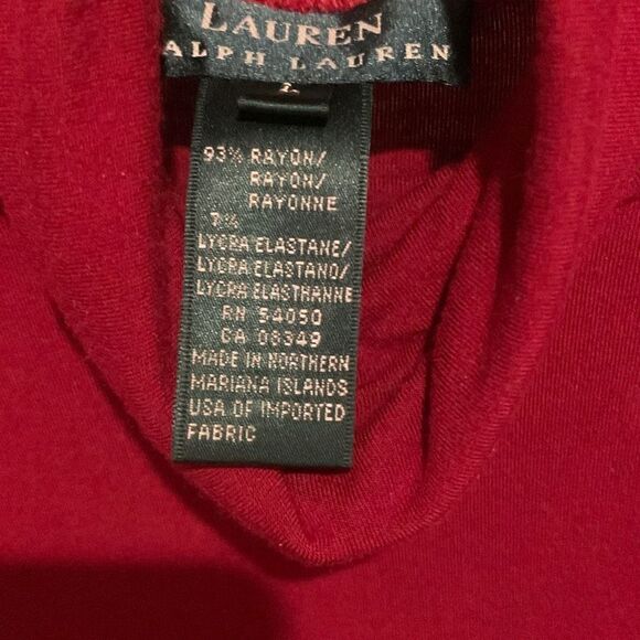 LAUREN by Ralph Lauren Red Turtleneck - Picture 3 of 4